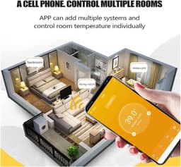 Slimme Thermostaat - Temperatuur Controller - Verwarming Regelen - Wifi Bediening - 86x86mm - Wit — thumbnail 5