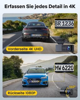 Dashcam Auto - Autocamera Voor Achter - Veilig Rijden - 4K Resolutie Touchscreen - 318 inch Scherm - Zwart — thumbnail 4