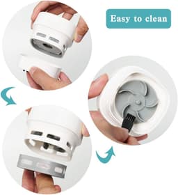 Mini Draadloze Tafelstofzuiger, Draagbare Bureau Stofzuiger USB-oplaadbaar voor Toetsenbord, Laptop, Kantoor, Auto en Huisdierenhaar(Oranje) — thumbnail 5