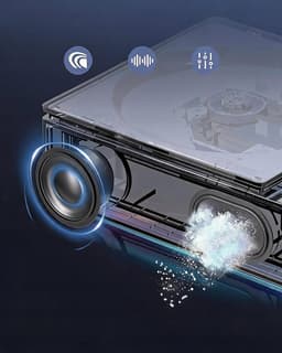 Multifunctionele CD Speler - Retro CD Speler - Draagbare CD Luidspreker - 7-in-1 - Bluetooth & FM & USB & AUX - Hi-Fi Stereo Geluid - Stofkap - 4000 mAh Oplaadbaar - Voor Thuis & Kantoor & Hotel & Auto — thumbnail 3