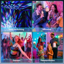 Karaoke machine Set met 2 microfoons - Karaokeset Draagbare Bluetooth - luidspreker licht - Cadeau Speelgoed Meisjes 3+ - Disco Licht en 5 Geluidseffecten - Speelgoedmicrofoon — thumbnail 2