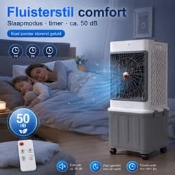 MUPOO Mobiele Aircooler 4-in-1 - Airco Zonder Afvoerslang -Luchtkoeler met Water 32L Watertank- 4 Koelelementen & Afstandsbediening - Stil 50 dB & met 120° Oscillatie - Koeling Ventilator voor Woonkamer en Slaapkamer — thumbnail 3