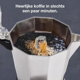 LNM® Percolator - Bialetti - Geschikt voor Inductie - Zilver - 12cm x 18cm x 22cm — thumbnail 3