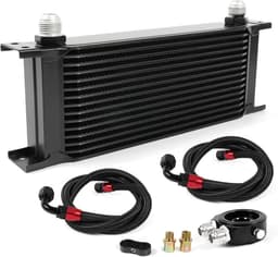Oliekoeler Kit - Motorolie Koeler - Motor Bescherming - Hoge Efficiëntie - 10 Rijen - Zilver — thumbnail 3