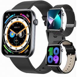 Synyq Health Pro Smartwatch Dames en Heren - Horloge met Belfunctie, Hartslag- & Slaapmonitor - Ultradun 1,85" AMOLED - Incl. 3 Bandjes - Android & iOS — thumbnail 1
