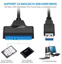 Externe harde schijf - Harde schijf converter - Bestanden Opslaan - Plug and Play - 1TB - Zwart — thumbnail 2