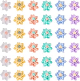 120 stuks Bloemen Cabochons van Hars | Flatback Versieringen voor DIY Scrapbooking en Nail Art | Sieraden Maken - Bloemen Decoratie — thumbnail 2