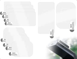 Verpakking met 8 stickers, compatibel met dashboardcamera, transparante kleefpads voor voorruiten, antistatische folies — thumbnail 2