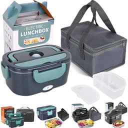 Reky Magnetron - Elektrische lunchbox - Voedselverwarmer - Magnetronoven - Oven - RVS - 60W - 1.5 L - Blauw - 24 × 17 × 11,5 cm — thumbnail 1