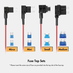 USB-C 4A Acc Hardwire Kit 3,5 m voor alle WOLFBOX dashcams, zet 12V-24V om in 5V, met batterij-ontladingsbeveiliging — thumbnail 5