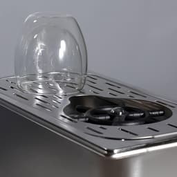 Glazenspoeler - Bekerwasser Afvoer - Snel Glazen Reinigen - Hoge Druk Sproei - 39x22.5x9.5 cm - Zilver — thumbnail 3
