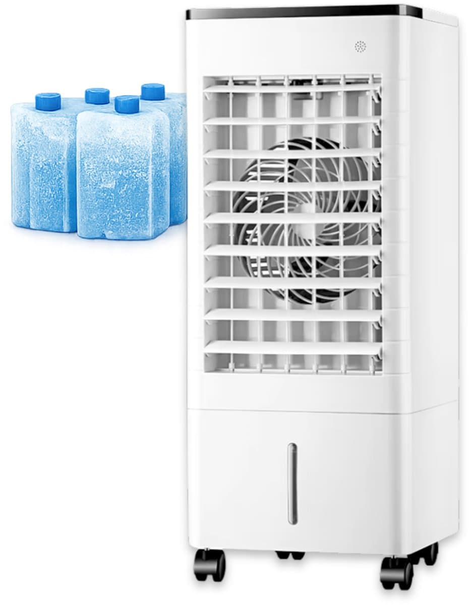 DreamGoods Aircooler met Koelelementen - 3-IN-1 Mobiele Luchtkoeler - Koelen, Ventileren - Incl. 4 Ice Packs - 6L Waterreservoir - Aircooler met Water of IJs - Airco - Ventilator - Torenventilator - Tafelventilator — afbeelding 1