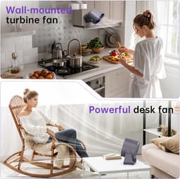 VHV Tafelventilator - Handventilator - Mini Ventilator - Tafelventilator Oplaadbaar - Usb-Bureauventilator Met Led-Display - 5 Instelbare Snelheden - Voor Slaapkamer, Kantoor, Studentenkamer - Kaki — thumbnail 5