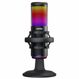 APO Electronics®- APO-1 - Professionele Gaming Microfoon / USB / RGB - Cardioïde Richting / Geschikt voor PS5 PS4 PC XBOX MAC - Voor Podcasts - Streaming - Opnames - Metalen Frame - Zwart — thumbnail 1