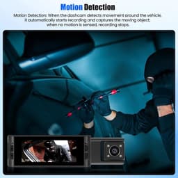 Dubbele Dashcam - Autocamera - Verkeersregistratie - Bewegingsdetectie - 316 inch scherm - Zwart — thumbnail 2
