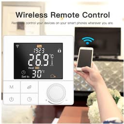 Digitale Thermostaat - Slimme Regelaar - Verwarming Instellen - App Bediening Mogelijk - 80mm x 80mm - Wit — thumbnail 4