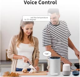 Wifi Thermostaat - Temperatuurregelaar Slimme - Energie Besparen - Telefoon Afstandsbediening - 86x86mm - Goud — thumbnail 4