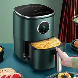 Heteluchtfriteuse - Fritesmachine - Gezond Bakken - Olievrij en Draagbaar - 3.6 Liter - Groen — thumbnail 2