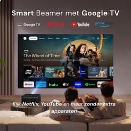 Yaber K3 Pro Beamer – 1600 ANSI Lumen – Full HD 1080p – Sound by JBL – Audio by Dolby – Inclusief Subwoofer – Automatische Focus & Keystone – Smart Beamer met Google TV – Dual-Band Wi-Fi & Bluetooth — thumbnail 4