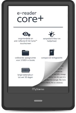MyStories E-reader Core+ - 6 inch touchscreen E Ink - Tot 36GB opslag voor 3.500 ebooks - Schermverlichting - E-book reader - Zwart - Niet compatibel met Kobo Plus abonnement — thumbnail 1