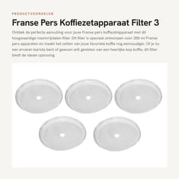 Dailygoods- Franse Pers Koffiezetapparaat - Roestvrij Stalen Filter - 3 Kopjes - 350 Ml - Vervangingsscherm - 80 Mesh — thumbnail 1