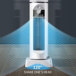 Airco Ventilator - Persoonlijke Koeler - Thuiswerken Comfort - Mist Verkoeling - 37 cm Hoog - Wit — thumbnail 3