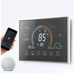 Digitale Thermostaathoes - Slimme Kamerthermostaat - Energie Besparen - Wekelijkse Programmering - 8 inch Display - Wit — thumbnail 3