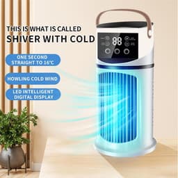 Tafelventilator - Luchtcirculator Bureau - Zomerse Koelte - Stille Werking - 17.7x21.4x17.7 cm - Enkel — thumbnail 2