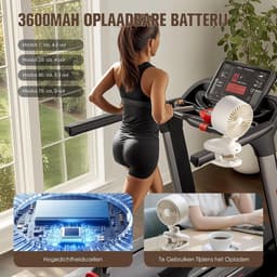 Kleine USB Tafelventilator met Clip, Mini Ventilator met Oplaadbare Batterij, Oscillatie, Timer, Traploze Snelheid & Fluisterstil – Clipventilator voor Bureau, Bed, Kantoor, Tafel & Kamperen — thumbnail 4