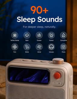 Divoom FlowToo 3-in-1 Bluetooth Speaker 10W - White Noise Machine en Slimme Wekker met 2,26 inch Display - Wit — thumbnail 3