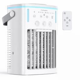 DreamGoods Aircooler - Verkoelen Met Water of IJs - 3-in-1 Luchtkoeler - Koelen, Ventileren & Bevochtigen - 1000ML Watertank - Aircooler met Koelelementen - Air Cooler - Ventilateur - Mobiele Airco - Mini Airco zonder Afvoerslang - Koelventilator — thumbnail 1