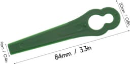 SnelShoppen - 100 Stuks Trimmerbladen Grasmaaier Strimmer Groen Geschikt voor Bosch ART23 Accutrim GTECH ST 04 ST 05 Qualcast Mow N Trim Easi-Lite 28 — thumbnail 2