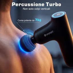 Massagepistool - Zwart - Handheld Draadloos Massage Apparaat met LED-Indicatielampjes - Voor Diepe Spiermassage en Ontspanning — thumbnail 4