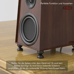 HiFi Luidspreker Isolatie Spike - Schokabsorberende Aluminium Pads voor Luidsprekers — thumbnail 4