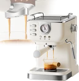 Retro Espressomachine - Koffiezetapparaat - Met Melkschuimer En Stoomdrukregeling - Afneembare Watertank Van 1,5 Liter — thumbnail 5