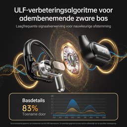 AWEI T93 - Sport Oordopjes - Open-Ear Oorclips - Draadloos Bluetooth Clip On Design - AI-vertaalfunctie - ENC Ruisonderdrukking - IPX6 - 40 Uur Batterijduur - voor Hardlopen - Zwart — thumbnail 4