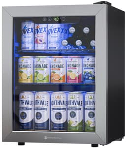 KitchenBrothers Drankkoelkast - 48L - Mini Koelkast - Glazen Deur - Minibar - 68 Blikjes - Zwart — thumbnail 1