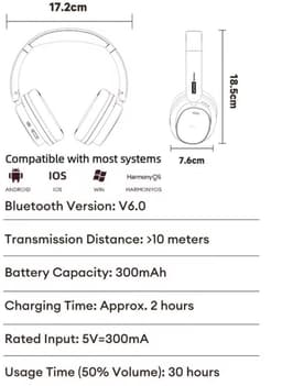 Lenovo - Draadloze bruine koptelefoon LS105 - Snelle connectie - Fast charging — thumbnail 2