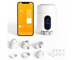 Radiator Thermostaat WiFi – Raamdetectie, Vorstbeveiliging en Kinderslot – Wit – 1 stuk