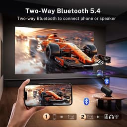 Mini Projector - Draagbare Videoprojector - 4K Resolutie - Bluetooth 5 en WiFi 6 - Voor Telefoon en TV-Stick — thumbnail 3
