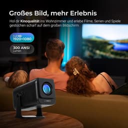 Mini Beamer - Wit - 1080p Full HD - Autofocus & 4D Keystone - Voor Thuisbioscoop — thumbnail 2