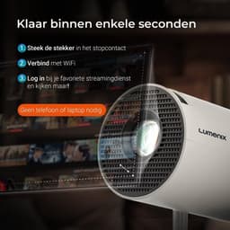 Mini Beamer - Wit - Compact en Draagbaar - Direct Streamen - Voor Thuis en Onderweg — thumbnail 2