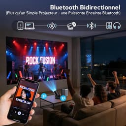 Videoprojector - Mini Projector - WiFi 6 en Bluetooth 5.4 - 1080P Ondersteuning - Voor Thuisbioscoop — thumbnail 5
