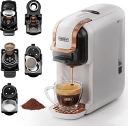 HiBREW H2B Koffiemachine - 5-in-1 - Nespresso, Dolce Gusto, K-Cup, ESE en Gemalen Koffie-WIT — thumbnail 2