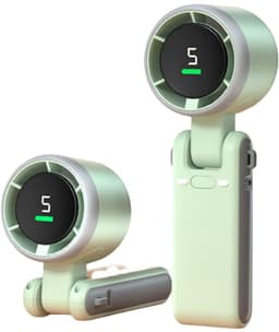 LISM-Mini draagbare ventilator, compact en stijlvol, op batterijen werkend - handventilator, Geschikt voor op kantoor, om de nek of opvouwbaar, vijf snelheden, USB-oplaadmogelijkheid Geschikt voor buiten. — thumbnail 1