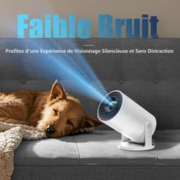 SnelShoppen - Mini Beamer 1080P met Android TV, WiFi 6 & Bluetooth 5.2, Compacte Projector met 180° Rotatiefunctie voor Feest, Camping en Thuisgebruik — thumbnail 4