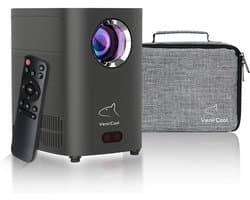 SnelShoppen - Projector Mini Smart 1080P 4K Ondersteuning 750 ANSI/10000 ISO LUMEN Wifi Bluetooth Draagbare Beamer voor Thuisbioscoop en Buitenfilms