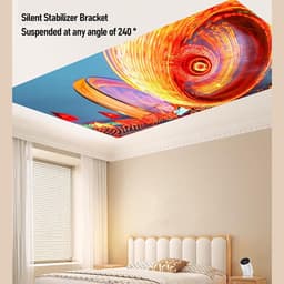 SnelShoppen - Mini Projector 480 x 360, Draagbare Home Theater Projector met WiFi, 50 ANSI, Stil, 240° Rotatie, Ideaal voor Feest, Camping, Kinderen, — thumbnail 5