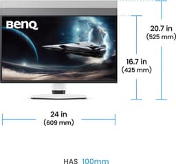 BenQ MOBIUZ EX271QMZ OLED Gaming Monitor 27 Inch QHD 240Hz 0,03 ms FreeSync Premium — thumbnail 3