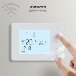 Slimme Thermostaat voor Ketel - Programmeerbare Kamerthermostaat op Batterijen - Klokthermostaat 2 Draad - Werkt op 2 AA-batterijen BOT-W306 — thumbnail 4